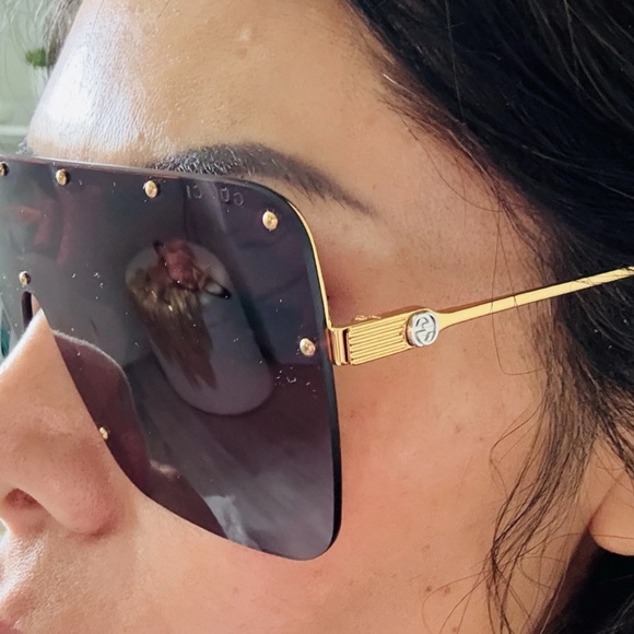 Brown Sunglasses with Gold Accents - Picture 8 of 8